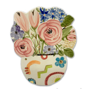 Medium Floral Ceramic Wall Tile