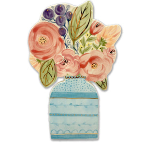 Large Floral Ceramic Wall Tile